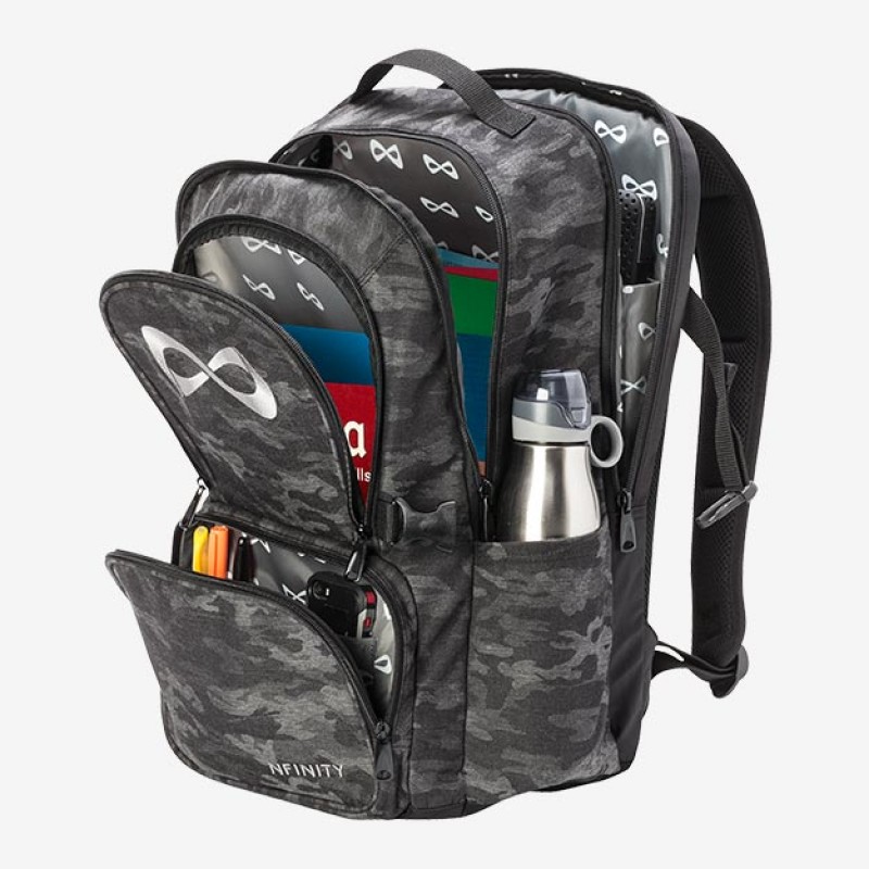 Nfinity Camo Grey Logo Backpack